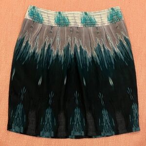Mexx Teal and Black peacock color midi Skirt